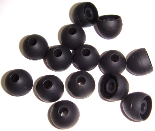 Xcessor Ersatz-Silikon Ohrstöpsel 7 Paar (14 Stück). Kompatibel mit den meisten in-Ear Kopfhörer-Marken Größe: Klein. S Schwarz von Xcessor