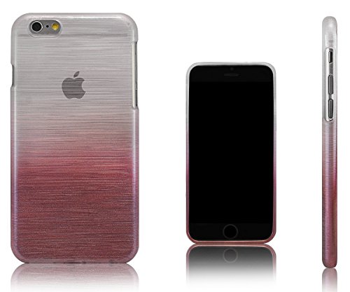 Xcessor Transition Farbe Flexible TPU Case Schutzhülle für Apple iPhone 6. Mit Gradient Silk Gewinde Textur. Transparent/Rosa von Xcessor