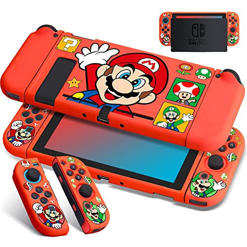 Xcitifun Schutzhülle für Nintendo Switch, Joy-Con, TPU-Hüllen für Mädchen, Jungen, Kinder, Cartoon, niedliche Kawaii-Charakter-Schale, kompatibel mit Nintendo Switch Controller-Abdeckung, rote Hand Xcitifun Schutzhülle für Nintendo Switch, Joy-Con, TPU-Hüllen für Mädchen, Jungen, Kinder, Cartoon, niedliche Kawaii-Charakter-Schale, kompatibel mit Nintendo Switch Controller-Abdeckung, rote Hand von Xcitifun