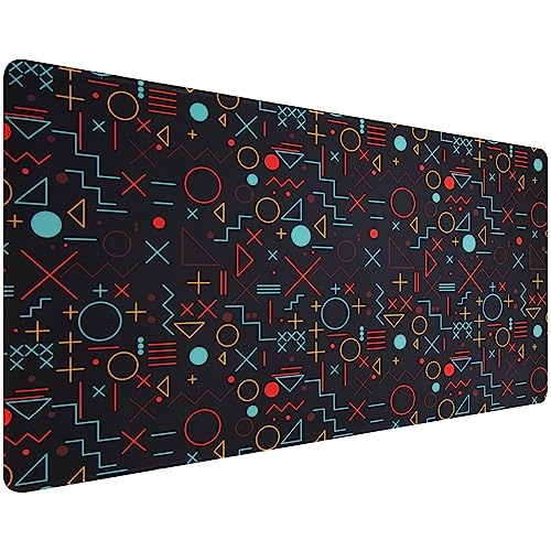 Xcosmic Gaming Mouse Mat XXL Mouse Mat(900 x 400 mm) Large Mouse & Keyboard Mouse Pad,Special Surface to Improves Precision and Speed,Non-Slip Rubber Base Desk Mat(DE07-geometry) von Xcosmic