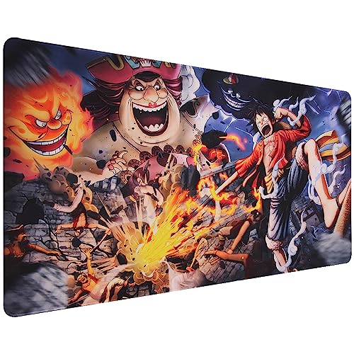 Xcosmic XXL Gaming Mouse Mat(900 x 400 mm) Large Mouse & Keyboard Mouse Pad,Special Surface to Improves Precision and Speed Anime Mauspad,Non-Slip Rubber Base Desk Mat(DE10-onepiece) von Xcosmic