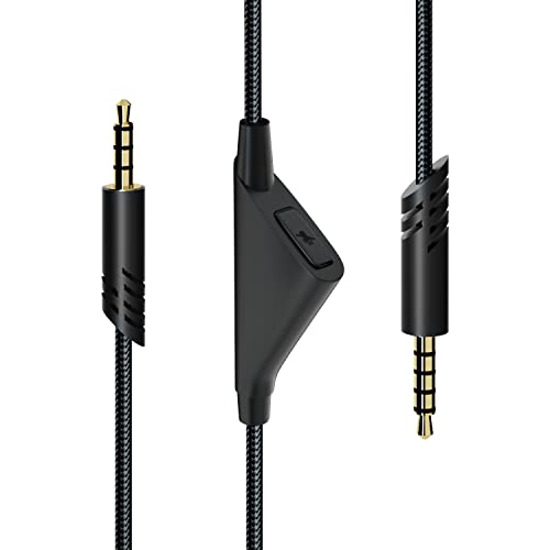 A10 A40 Ersatzkabel, 2,0 m, Astro A40TR Inline Mute Kabel Kabel für Astro A10/A40 Gaming Headsets Xbox One PS4 Controller Kopfhörer Audio Verlängerungskabel 2 m schwarz von Xdeal