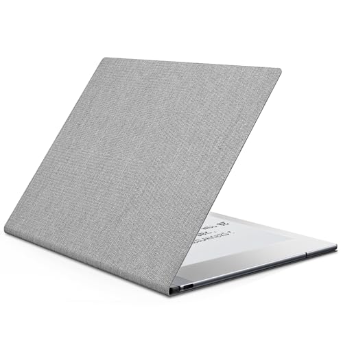 Xeiseri Remarkable 2 Hülle, Cover für Remarkable 2 Paper Tablet 10,3" (2020 Modell) – Book Folio Design mit eingebautem Magnet und Premium-Stoff [Leicht][Wasserdicht] - Ultra Dünn und Hart (Grau) von Xeiseri