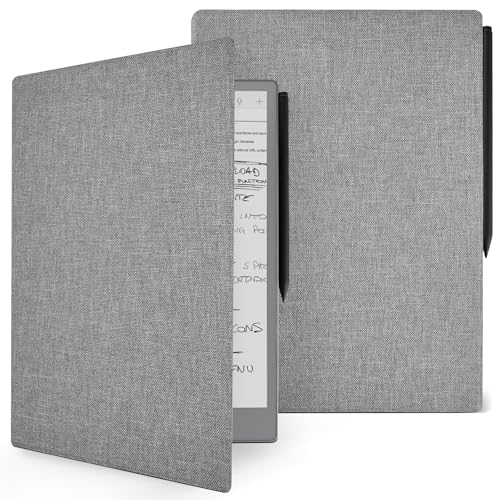 Xeiseri Remarkable Paper Pro Hülle, Premium Gewebe Cover für Remarkable Paper Pro Tablet 11,8" (2024 Modell) – [Leicht][Wasserdicht], Book Folio Design mit Eingebautem Magnet [Grau] von Xeiseri