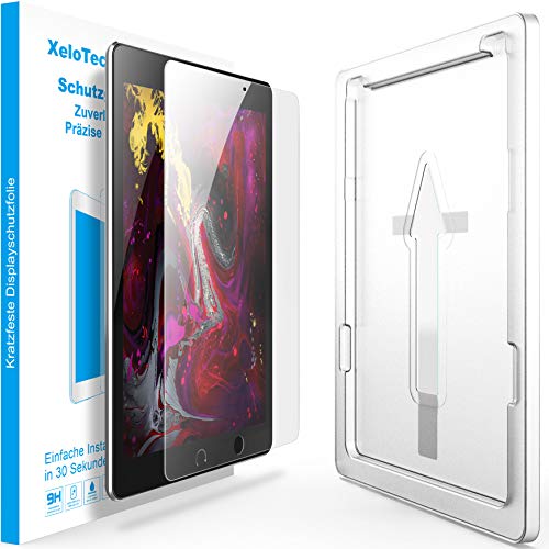 XeloTech Premium Schutzglas für iPad Pro 12.9 Zoll (mit Touch ID - 2017 & 2015) - Schnelle Installation der Schutzfolie durch Positionierungshilfe von XeloTech