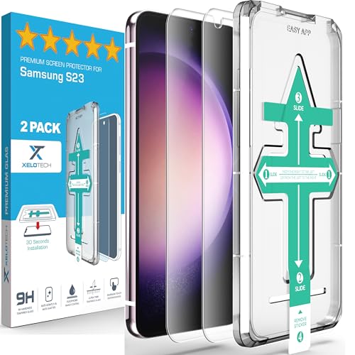 XeloTech Schutzglas für Samsung Galaxy S23 - Echtes hartes 9H Premium Glas - Keine weiche Plastik-Folie (PremiumGlas) von XeloTech