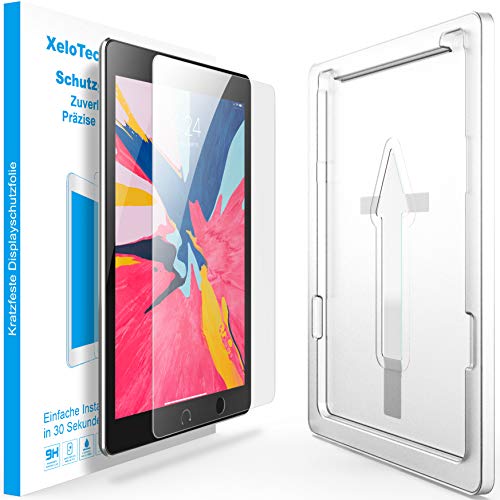 XeloTech Schutzglas für iPad 9.7 Zoll mit Schablone - Keine Folie - Echtes Glas - Passend für iPads mit 9.7 Zoll - 2018, 2017, iPad Pro 9.7, Air 1 & Air 2 von XeloTech