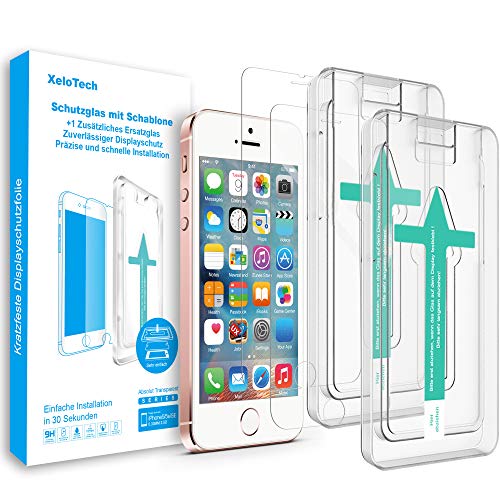 XeloTech Schutzglas passend für iPhone SE 2016, iPhone 5s, iPhone 5 - Echtes PremiumGlas - Keine Folie aus Plastik von XeloTech