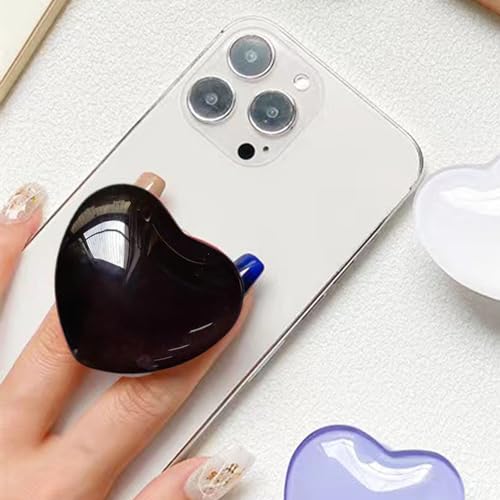 Niedlicher schwarzer herzförmiger Handy-Griff – Liebegriff, großer 3D-faltbarer Kristall-Telefonhalterung, Ständer, kompatibel mit Kindle, iPhone, Weihnachten, Valentinstagsgeschenk für Mädchen und Niedlicher schwarzer herzförmiger Handy-Griff – Liebegriff, großer 3D-faltbarer Kristall-Telefonhalterung, Ständer, kompatibel mit Kindle, iPhone, Weihnachten, Valentinstagsgeschenk für Mädchen und von Boppon