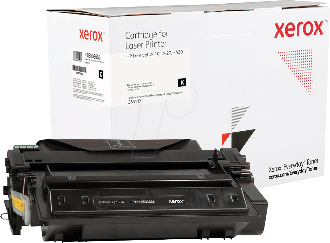 XEROX 006R03668 - Toner, schwarz, 11X, rebuilt, HP von Xerox