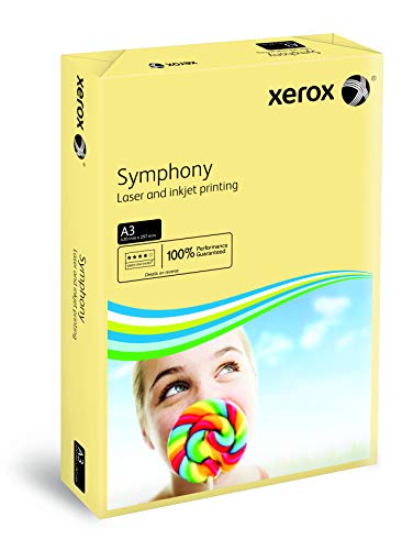 Xerox 003R92203 farbiges Druckerpapier Kopierpapier Symphony pastell, Din A3, 80 g/m², 500 Blatt, für Farblaser- und Inkjetdrucker bestens geeignet, elfenbein von Xerox
