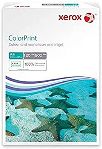 Xerox 003R96602 Premium Farblaser-Papier Druckerpapier DIN A4, 120 g/m², 500 Blatt pro Pack , weiß von Xerox