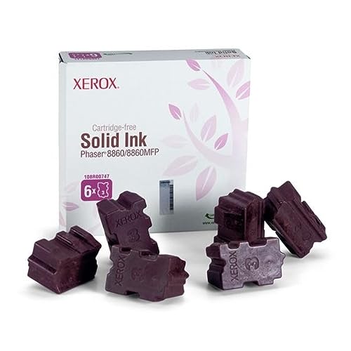 Xerox 108R00747 Phaser 8860, 8860MFP colorstix Standardkapazität 6 x 2.333 Seiten 6er-Pack, magenta von Xerox