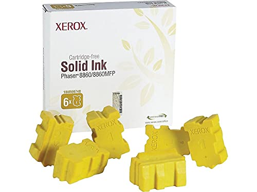 Xerox 108R00748 Phaser 8860, 8860MFP colorstix Standardkapazität 6 x 2.333 Seiten 6er-Pack, gelb von Xerox