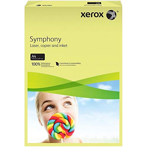 Xerox A4 80 gsm Symphony Druckerpapier Papier Box – buttercup-p 1 Pastellgelb von Xerox