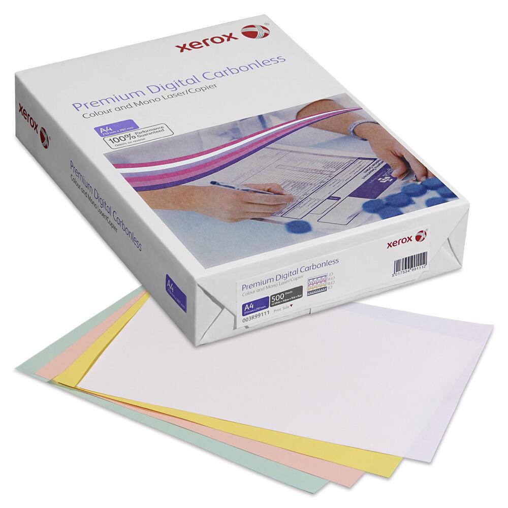 Xerox Durchschreibesatz Carbonless pre-collated Straight weiß/gelb/rosa/blau von Xerox