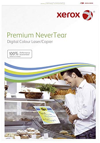 Xerox Premium NeverTear Kunststoffpapier 003R92339 - A4 210 x 297 mm, 172 g/m² - Spezialpapier für Laserdrucker und Kopierer - 100 Blatt - Pastellgelb von Xerox