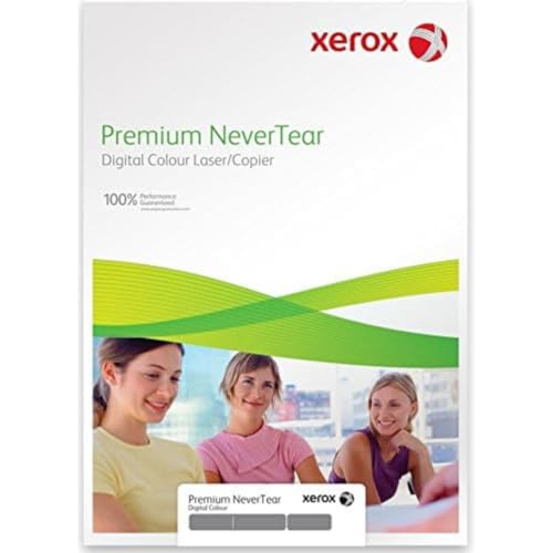 Xerox Premium NeverTear Kunststoffpapier 003R93027 - SRA3 320 x 450 mm, 125 g/m² - Spezialpapier für Laserdrucker und Kopierer - 100 Blatt - Weiß von Xerox