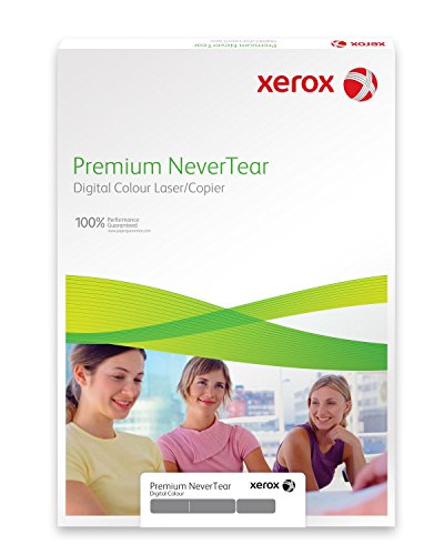 Xerox Premium NeverTear Kunststoffpapier 003R98054 - A3 297 x 420 mm, 262 g/m² - Spezialpapier für Laserdrucker und Kopierer - 100 Blatt - Weiß von Xerox