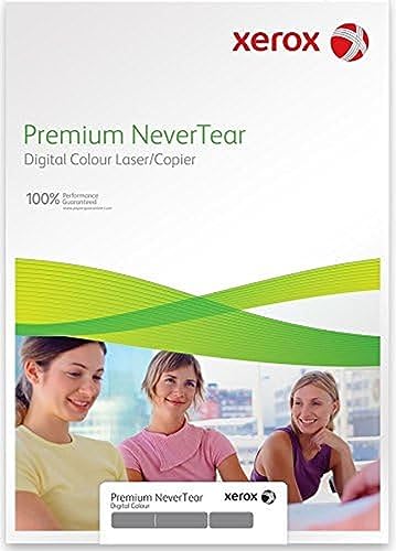 Xerox Premium NeverTear Kunststoffpapier 003R98055 - A3 297 x 420 mm, 365 g/m² - Spezialpapier für Laserdrucker und Kopierer - 100 Blatt - Weiß von Xerox