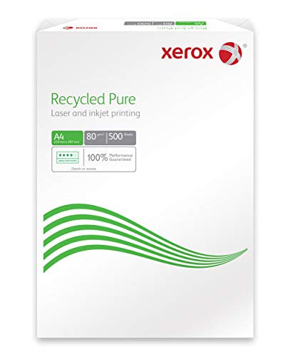 Xerox Recycled Pure Papier 003R98104 - DIN A4 80 g/m² - Kopierpapier für Laserdrucker und Kopierer - aus 100% Altpapier - 500 Blatt - weiß von Xerox