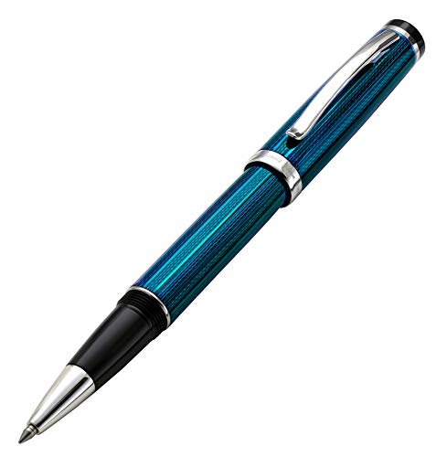 Xezo Incognito Rollerball Pen, Fine Point. Deep Blue Layered Lacquer with Pure Platinum Plating. Handcrafted, Limited Edition, Serialized von Xezo