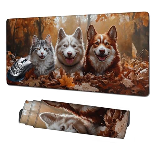 Gaming Mauspad XXL,1600x800mm Mauspad Ahornblatt Mousepad Tier Schreibtischunterlage mit rutschfeste Gummibasis,Vernähte Kanten Mouse Pad Verbessert Geschwindigkeit Präzision,Zubehör Gaming X1-1840 Gaming Mauspad XXL,1600x800mm Mauspad Ahornblatt Mousepad Tier Schreibtischunterlage mit rutschfeste Gummibasis,Vernähte Kanten Mouse Pad Verbessert Geschwindigkeit Präzision,Zubehör Gaming X1-1840 von Xhgtehng