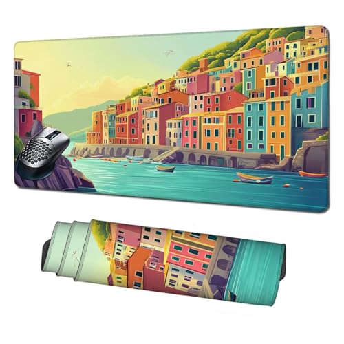 Gaming Mauspad XXL,1600x800mm Mauspad Orange Mousepad Häuser Schreibtischunterlage mit rutschfeste Gummibasis,Vernähte Kanten Mouse Pad Verbessert Geschwindigkeit und Präzision,Zubehör Gaming X1-1976 Gaming Mauspad XXL,1600x800mm Mauspad Orange Mousepad Häuser Schreibtischunterlage mit rutschfeste Gummibasis,Vernähte Kanten Mouse Pad Verbessert Geschwindigkeit und Präzision,Zubehör Gaming X1-1976 von Xhgtehng