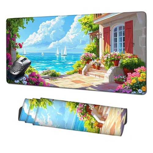 Gaming Mauspad XXL,1600x800mm Mauspad Strand Mousepad Häuser Schreibtischunterlage mit rutschfeste Gummibasis,Vernähte Kanten Mouse Pad Verbessert Geschwindigkeit und Präzision,Zubehör Gaming X1-1970 Gaming Mauspad XXL,1600x800mm Mauspad Strand Mousepad Häuser Schreibtischunterlage mit rutschfeste Gummibasis,Vernähte Kanten Mouse Pad Verbessert Geschwindigkeit und Präzision,Zubehör Gaming X1-1970 von Xhgtehng
