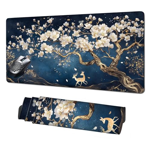 Gaming Mauspad XXL,1600x800x3mm Mauspad Blume Mousepad Baum Schreibtischunterlage mit rutschfeste Gummibasis,Vernähte Kanten Mouse Pad Verbessert Geschwindigkeit und Präzision,Zubehör Gaming X1-1920 Gaming Mauspad XXL,1600x800x3mm Mauspad Blume Mousepad Baum Schreibtischunterlage mit rutschfeste Gummibasis,Vernähte Kanten Mouse Pad Verbessert Geschwindigkeit und Präzision,Zubehör Gaming X1-1920 von Xhgtehng