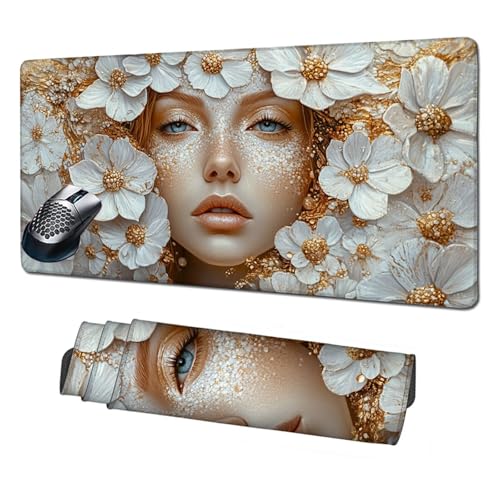 Gaming Mauspad XXL,1600x800x3mm Mauspad Blume Mousepad Frau Schreibtischunterlage mit rutschfeste Gummibasis,Vernähte Kanten Mouse Pad Verbessert Geschwindigkeit und Präzision,Zubehör Gaming X1-1928 Gaming Mauspad XXL,1600x800x3mm Mauspad Blume Mousepad Frau Schreibtischunterlage mit rutschfeste Gummibasis,Vernähte Kanten Mouse Pad Verbessert Geschwindigkeit und Präzision,Zubehör Gaming X1-1928 von Xhgtehng