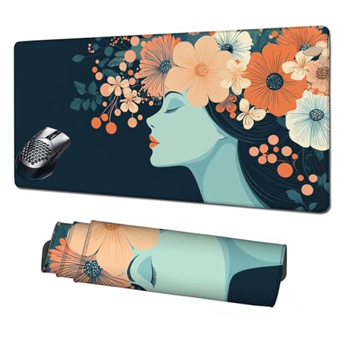 Gaming Mauspad XXL,1600x800x3mm Mauspad Blume Mousepad Frau Schreibtischunterlage mit rutschfeste Gummibasis,Vernähte Kanten Mouse Pad Verbessert Geschwindigkeit und Präzision,Zubehör Gaming X1-1982 Gaming Mauspad XXL,1600x800x3mm Mauspad Blume Mousepad Frau Schreibtischunterlage mit rutschfeste Gummibasis,Vernähte Kanten Mouse Pad Verbessert Geschwindigkeit und Präzision,Zubehör Gaming X1-1982 von Xhgtehng