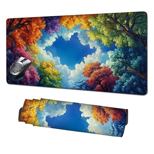 Gaming Mauspad XXL,1600x800x3mm Mauspad Bunt Mousepad Baum Schreibtischunterlage mit Rutschfeste Gummibasis,Vernähte Kanten Mouse Pad Verbessert Geschwindigkeit und Präzision,PC Zubehör Gaming X1-1812 Gaming Mauspad XXL,1600x800x3mm Mauspad Bunt Mousepad Baum Schreibtischunterlage mit Rutschfeste Gummibasis,Vernähte Kanten Mouse Pad Verbessert Geschwindigkeit und Präzision,PC Zubehör Gaming X1-1812 von Xhgtehng