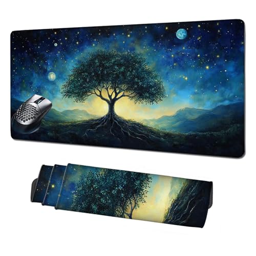 Gaming Mauspad XXL,1600x800x3mm Mauspad Grün Mousepad Baum Schreibtischunterlage mit Rutschfeste Gummibasis,Vernähte Kanten Mouse Pad Verbessert Geschwindigkeit und Präzision,PC Zubehör Gaming X1-1820 Gaming Mauspad XXL,1600x800x3mm Mauspad Grün Mousepad Baum Schreibtischunterlage mit Rutschfeste Gummibasis,Vernähte Kanten Mouse Pad Verbessert Geschwindigkeit und Präzision,PC Zubehör Gaming X1-1820 von Xhgtehng