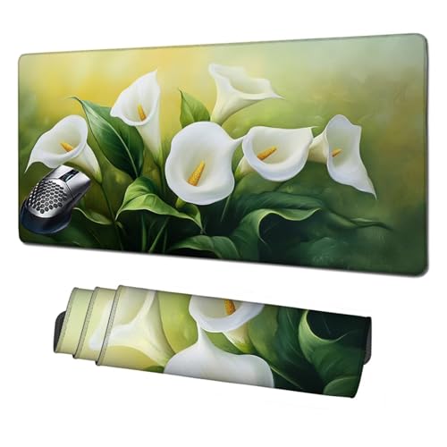 Gaming Mauspad XXL,1600x800x3mm Mauspad Lilie Mousepad Anlage Schreibtischunterlage mit Rutschfeste Gummibasis,Vernähte Kanten Mouse Pad Verbessert Geschwindigkeit und Präzision,Zubehör Gaming X1-1924 Gaming Mauspad XXL,1600x800x3mm Mauspad Lilie Mousepad Anlage Schreibtischunterlage mit Rutschfeste Gummibasis,Vernähte Kanten Mouse Pad Verbessert Geschwindigkeit und Präzision,Zubehör Gaming X1-1924 von Xhgtehng