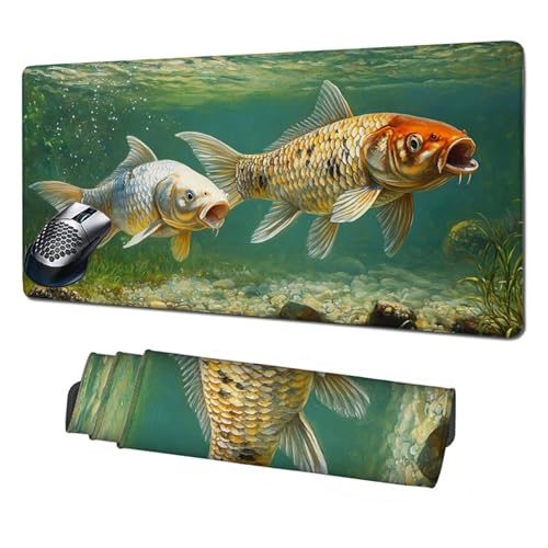 Gaming Mauspad XXL,1600x800x3mm Mauspad Meer Mousepad Fisch Schreibtischunterlage mit rutschfeste Gummibasis,Vernähte Kanten Mouse Pad Verbessert Geschwindigkeit und Präzision,Zubehör Gaming X1-1864 Gaming Mauspad XXL,1600x800x3mm Mauspad Meer Mousepad Fisch Schreibtischunterlage mit rutschfeste Gummibasis,Vernähte Kanten Mouse Pad Verbessert Geschwindigkeit und Präzision,Zubehör Gaming X1-1864 von Xhgtehng