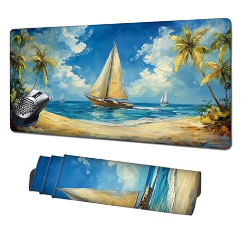 Gaming Mauspad XXL,1600x800x3mm Mauspad Strand Mousepad Boot Schreibtischunterlage mit rutschfeste Gummibasis,Vernähte Kanten Mouse Pad Verbessert Geschwindigkeit und Präzision,Zubehör Gaming X1-1762 Gaming Mauspad XXL,1600x800x3mm Mauspad Strand Mousepad Boot Schreibtischunterlage mit rutschfeste Gummibasis,Vernähte Kanten Mouse Pad Verbessert Geschwindigkeit und Präzision,Zubehör Gaming X1-1762 von Xhgtehng