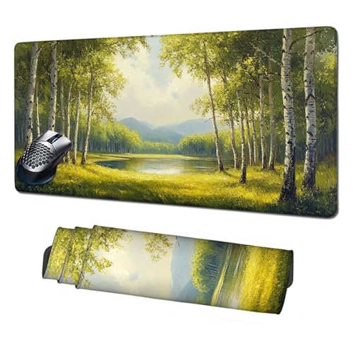 Gaming Mauspad XXL,1600x800x3mm Mauspad Wald Mousepad Grün Schreibtischunterlage mit Rutschfeste Gummibasis,Vernähte Kanten Mouse Pad Verbessert Geschwindigkeit und Präzision,PC Zubehör Gaming X1-1902 Gaming Mauspad XXL,1600x800x3mm Mauspad Wald Mousepad Grün Schreibtischunterlage mit Rutschfeste Gummibasis,Vernähte Kanten Mouse Pad Verbessert Geschwindigkeit und Präzision,PC Zubehör Gaming X1-1902 von Xhgtehng