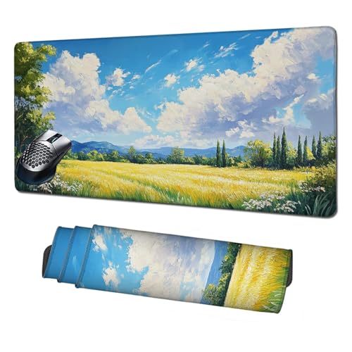 Gaming Mauspad XXL,1600x800x3mm Mauspad Wiese Mousepad Grün Schreibtischunterlage mit rutschfeste Gummibasis,Vernähte Kanten Mouse Pad Verbessert Geschwindigkeit und Präzision,Zubehör Gaming X1-1918 Gaming Mauspad XXL,1600x800x3mm Mauspad Wiese Mousepad Grün Schreibtischunterlage mit rutschfeste Gummibasis,Vernähte Kanten Mouse Pad Verbessert Geschwindigkeit und Präzision,Zubehör Gaming X1-1918 von Xhgtehng