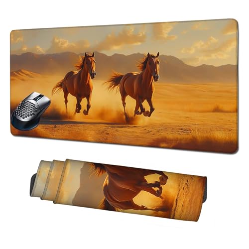 Gaming Mauspad XXL,1600x800x3mm Mauspad Wiese Mousepad Pferd Schreibtischunterlage mit rutschfeste Gummibasis,Vernähte Kanten Mouse Pad Verbessert Geschwindigkeit und Präzision,Zubehör Gaming X1-1878 Gaming Mauspad XXL,1600x800x3mm Mauspad Wiese Mousepad Pferd Schreibtischunterlage mit rutschfeste Gummibasis,Vernähte Kanten Mouse Pad Verbessert Geschwindigkeit und Präzision,Zubehör Gaming X1-1878 von Xhgtehng