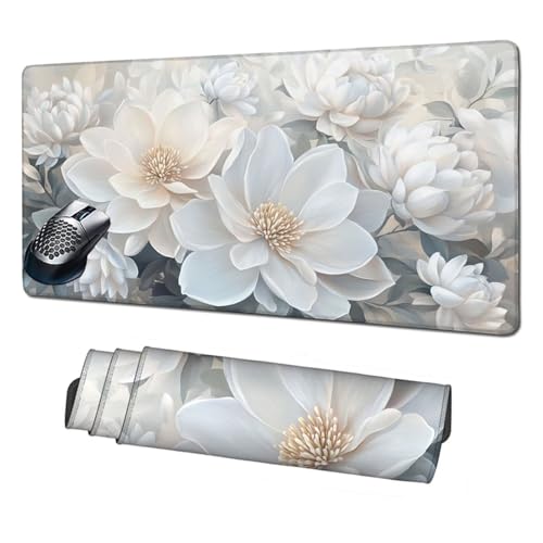 XXL Mauspad Beige Mousepad 1600x800x3mm, rutschfeste Schreibtischunterlage Blume Gaming Mauspad, Mouse Pad mit Vernähten Kanten, Wasserdicht Mauspads für PC, Büro, Laptop, Computer, Geschenke X1-1929 XXL Mauspad Beige Mousepad 1600x800x3mm, rutschfeste Schreibtischunterlage Blume Gaming Mauspad, Mouse Pad mit Vernähten Kanten, Wasserdicht Mauspads für PC, Büro, Laptop, Computer, Geschenke X1-1929 von Xhgtehng