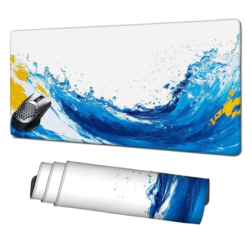 XXL Mauspad Blau Mousepad 1600x800mm,Rutschfeste Schreibtischunterlage Kunst Gaming Mauspad,Mouse Pad mit Vernähten Kanten,Wasserdicht Mauspads für PC,Büro,Laptop,Computer,Geschenke für Frauen X1-1915 XXL Mauspad Blau Mousepad 1600x800mm,Rutschfeste Schreibtischunterlage Kunst Gaming Mauspad,Mouse Pad mit Vernähten Kanten,Wasserdicht Mauspads für PC,Büro,Laptop,Computer,Geschenke für Frauen X1-1915 von Xhgtehng