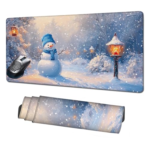 XXL Mauspad Winter Mousepad 1600x800x3mm,rutschfeste Schreibtischunterlage Schneemann Gaming Mauspad,Mouse Pad mit Vernähten Kanten,Wasserdicht Mauspads für PC,Büro,Laptop,Computer,Geschenke X1-1767 XXL Mauspad Winter Mousepad 1600x800x3mm,rutschfeste Schreibtischunterlage Schneemann Gaming Mauspad,Mouse Pad mit Vernähten Kanten,Wasserdicht Mauspads für PC,Büro,Laptop,Computer,Geschenke X1-1767 von Xhgtehng