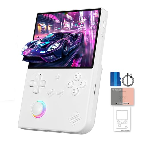XiFanHo RG40XX V Retro Spielkonsole, 4.0 Zoll IPS Bildschirm, Tragbare Spielkonsole mit 64GB TF Karte Linux OS Klassisches Spielsystem mit 3200mAh Akku（weiß） von XiFanHo