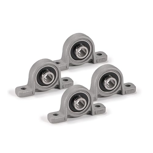 XiKe 4 Stück KP08 Bohrung 8 mm Zinklegierung Flanschlager, passend für 3D-Drucker, DIY, CNC-Maschinen, Roboter und lineare Bewegungssysteme. von XiKe