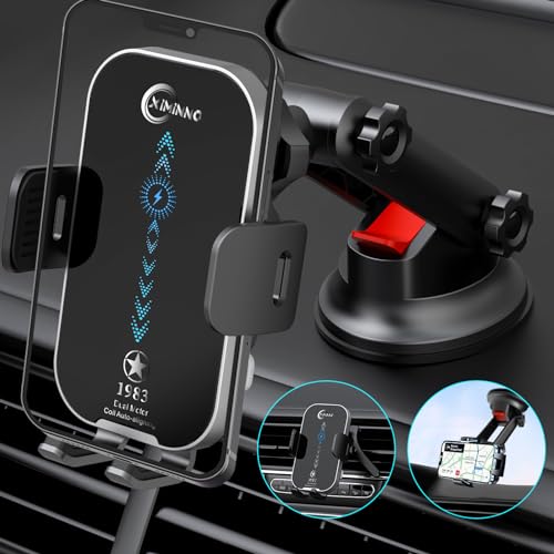 XIMINNO 15W Handyhalterung Auto mit Ladefunktion【Automatische Klemmung und Spulenausrichtung】KFZ Handyhalterung ladegerät PKW LKW handyhalter induktives laden Wireless Charger Auto für iPhone Samsung von XiMinno