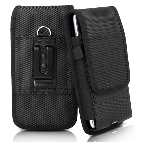XiRRiX Handytasche Gürtel - Smartphone Tasche Gürteltasche Herren - kompatibel mit iPhone 16 15 14 13 12 Pro Max Plus, Samsung Galaxy S26 S25 S24 S23 S22 FE Plus Ultra - Handy Holster in schwarz von XiRRiX
