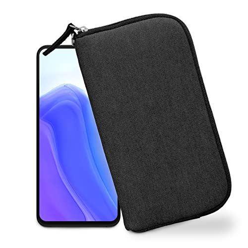 XiRRiX Handytasche für Smartphone 4XL 6,7" Größe - Modell 2.1 - universal Handyhülle mit Handschlaufe - Handy Hülle mit Reißverschluss - Tasche schwarz/grau von XiRRiX