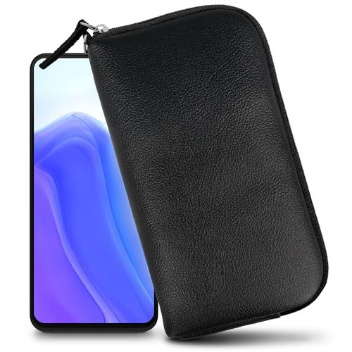 XiRRiX Handytasche für Smartphone 4XL 6,7" Größe - Modell 2.1 - universal Handyhülle mit Handschlaufe - Handy Hülle mit Reißverschluss - Tasche schwarz von XiRRiX