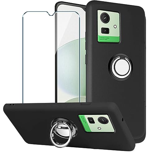 Xiangyun Handyhülle für Cubot Note 50 Hülle + 1 X Panzerglas Gehärtetem Glas Filmschutz Schutzfolien + 1 X Handy Ring, Silikon Soft Schwarz TPU Leichte Protection Case Cover (6.56") von Xiangyun